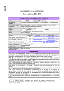 PLAN DOCENTE DE LA ASIGNATURA Curso académico 2016-2017