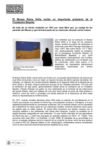 Nota de prensa obra de Joan Miró