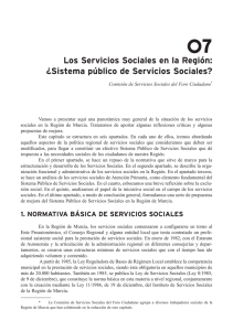Capítulo 7: Los Servicios Sociales en la Región.