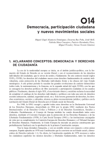Capítulo 14: Democracia, participación ciudadana y nuevos movimientos sociales.