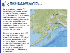 Magnitud 7,1 SUR DE ALASKA