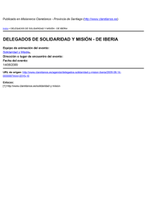 DELEGADOS DE SOLIDARIDAD Y MISIÓN - DE IBERIA ) 14/06/2009