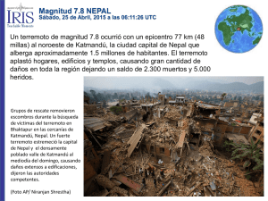 Magnitud 7.8 NEPAL
