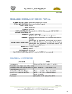 PROGRAMA DE DOCTORADO EN MEDICINA TROPICAL