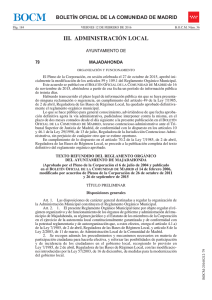 Reglamento Org&aacute;nico del Ayuntamiento de Majadahonda