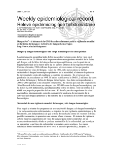 Weekly epidemiological record Relevé épidémiologique hebdomadaire