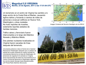 Magnitud 5.8 VIRGINIA