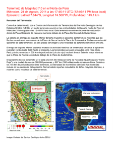 Terremoto de Magnitud 7.0 en el Norte de Perú