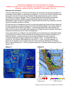 Terremoto de Magnitud 7.0 en las Cercanías de Vanuatu