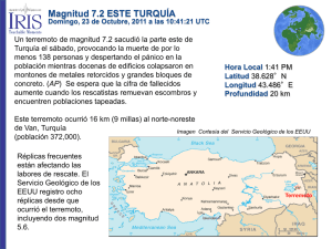 Magnitud 7.2 ESTE TURQUÍA