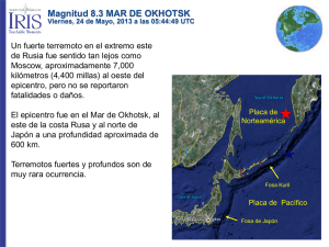 Magnitud 8.3 MAR DE OKHOTSK