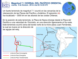 Magnitud 7.1 DORSAL DEL PACÍFICO ORIENTAL