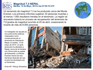 Magnitud 7,3 NEPAL