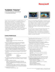 Tuxedo Touch Data Sheet - Spanish