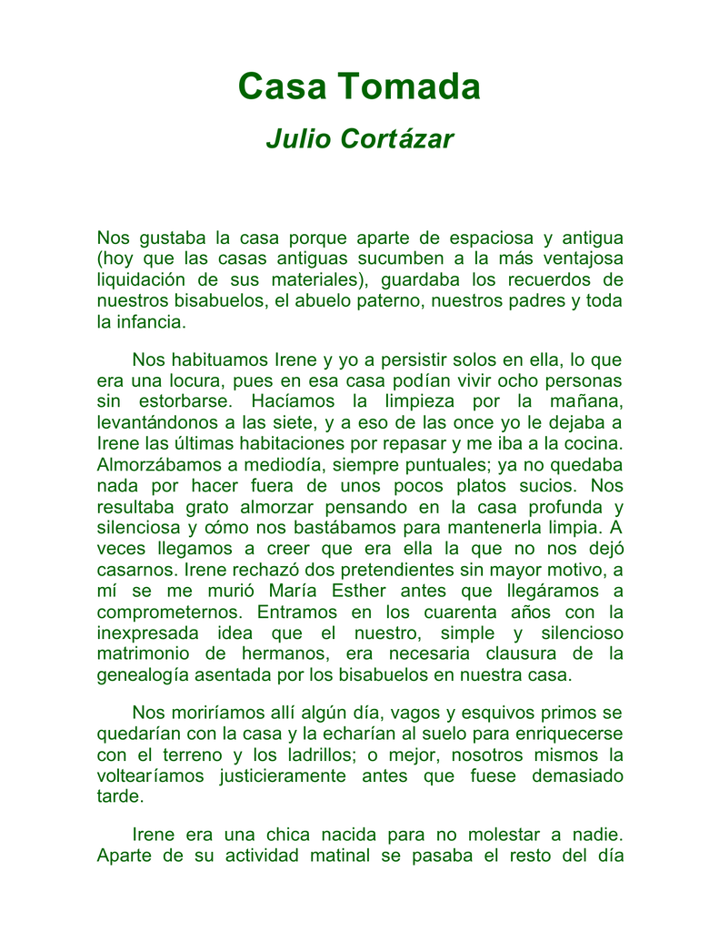 Lejos meteorito semiconductor Cortazar Julio - Casa Tomada.PDF