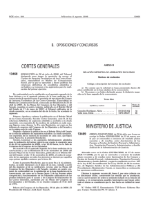 CORTES GENERALES B.   OPOSICIONES Y CONCURSOS 13468 BOE núm. 189