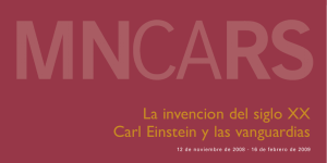 Folleto de La invención del siglo XX. Carl Einstein y las vanguardias