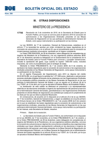 Otra convocatoria de mas de un millon de euros para subvenciones