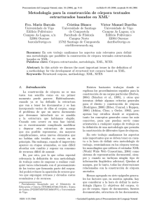 Metodolog´ıa para la construcci´ on de c´ orpora textuales estructurados basados en XML