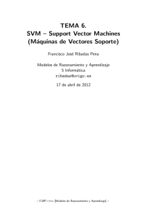 Tema 6: Support Vector Machines (SVM)