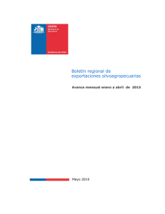Boletín regional de exportaciones silvoagropecuarias Mayo 2015