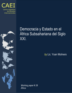 CAEI Democracia y Estado en el África Subsahariana del Siglo XXI.