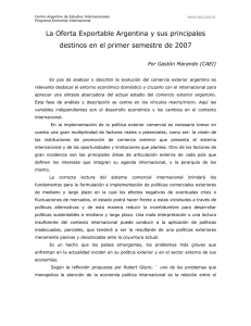 La Oferta Exportable Argentina y sus principales  Por Gastón Marando (CAEI)