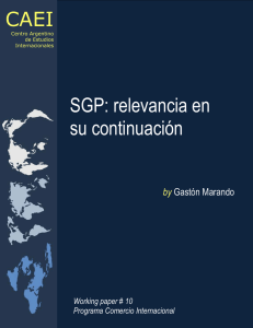 SGP: relevancia en su continuación CAEI by