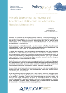 Brief Policy Minería Submarina: las riquezas del