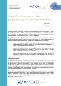 Brief Policy Resignificar Malvinas en clave geopolítica, geosocietal y geoeconómica