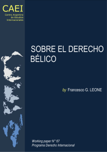 SOBRE EL DERECHO BÉLICO CAEI by