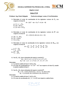 ESCUELA SUPERIOR POLITÉCNICA DEL LITORAL Algebra Lineal