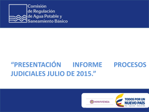 Descargar el informe Procesos Judiciales Julio de 2015 Tipo de archivo: pdf Tamaño: 263.2 kB
