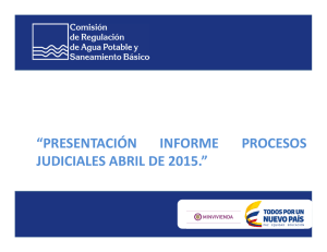 Descargar el informe Procesos Judiciales Abril 2015 Tipo de archivo: pdf Tamaño: 171.9 kB