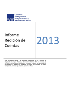 Descargar el informe Informe Rendición de Cuentas 2013 Tipo de archivo: pdf Tamaño: 1.4 MB