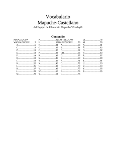 Vocabulario Mapuche-Castellano Contenido del Equipo de Educación Mapuche Wixaleyiñ