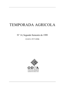TEMPORADA AGRICOLA N° 14, Segundo Semestre de 1999 I.S.S.N. 0717-0386