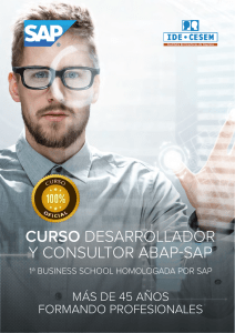 CURSO Y COnSUlTOr ABAp-SAp MÁS DE 45 AÑOS fOrMAnDO prOfESiOnAlES