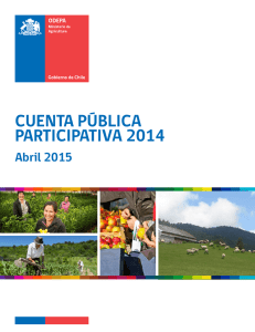CUENTA PÚBLICA PARTICIPATIVA 2014 Abril 2015 Abril de 2015 · Gobierno de Chile
