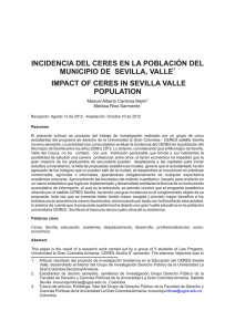 INCIDENCIA DEL CERES EN LA POBLACIÓN DEL POPULATION