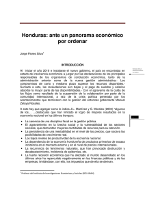 Honduras: ante un panorama económico por ordenar [Escriba el título del documento]