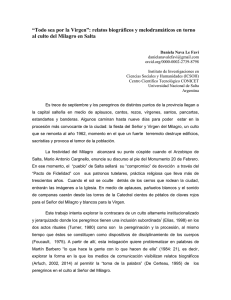 &ldquo;Todo sea por la Virgen&rdquo;: relatos biogr&aacute;ficos y melodram&aacute;ticos en... al culto del Milagro en Salta