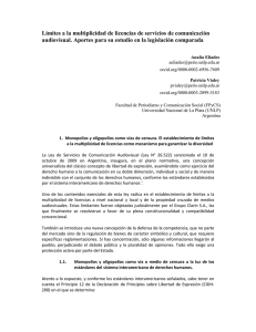 Límites a la multiplicidad de licencias de servicios de comunicación