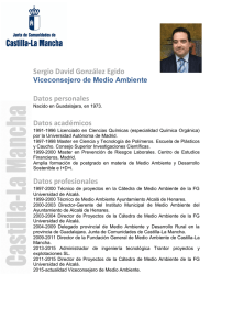 Sergio David González Egido Datos personales Datos académicos
