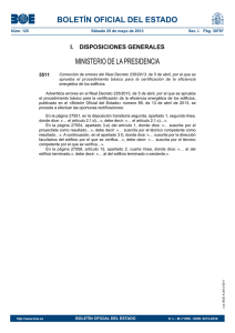 BOLETÍN OFICIAL DEL ESTADO MINISTERIO DE LA PRESIDENCIA I.  DISPOSICIONES GENERALES 5511