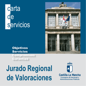 Folleto Carta de servicios Jurado Regional de Valoraciones