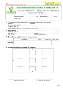 Formulario de inscripción para Galpones de Empaque de Ajos