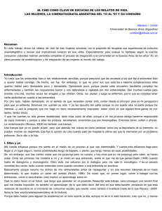 EL CINE COMO CLAVE DE ESCUCHA DE LOS RELATOS DE... LAS MUJERES, LA CINEMATOGRAFÍA ARGENTINA DEL ‘33 AL ’55 Y...