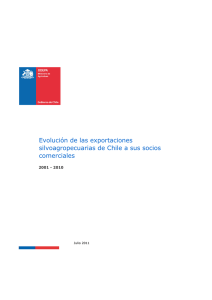 Evolución de las exportaciones silvoagropecuarias de Chile a sus socios comerciales