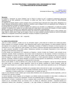 CULTURA PROLETARIA Y VANGUARDIA RUSA. DISCUSIONES EN TORNO  Resumen